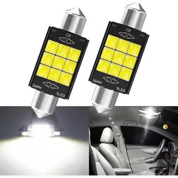 Autožárovka CAN-BUS sufitka bílá, 9 SMD LED, 36mm, 1ks (AKCE - LED sufitka bílá - Super Light)