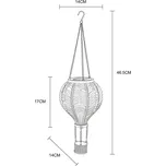 Globo LED solární světlo 36136B Horkovzdušný balón, barevný, plastový černá, zlatá, barevná LED 0,5 W celkem