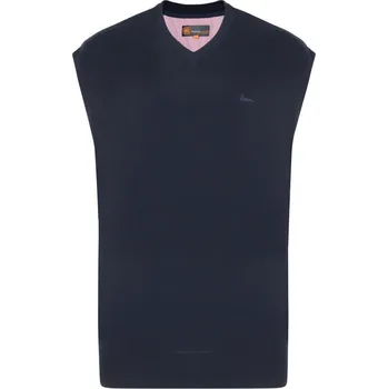 Pánský svetr KAM svetr pánský KBS 56 vesta nadměrné velikosti 5XL tmavě modrá