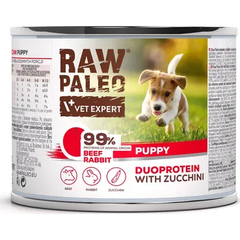 Krmivo pro psa RAW PALEO BEEF&RABBIT PUPPY CAN - Mokré krmivo pro štěňata hovězí a králičí Balení.: 200 g