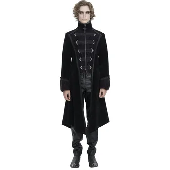 Pánský zimní kabát kabát pánský DEVIL FASHION - Black