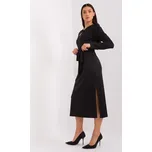 Lakerta Černé koktejlové šaty s rozparkem Velikost: L/XL