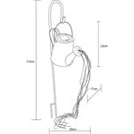 Globo LED solární světlo 33652, stříbrná, konev, zemní trn, kovová - Výška konve 23 cm stříbrná, černá 80 x 0,06 W LED - Doprava zdarma