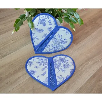 Chňapka Šatoli.cz Kuchyňská chňapka srdíčko Kytičky sada 2 ks