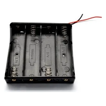 Elektronická stavebnice LaskaKit_cz Bateriový box 4x18650 drátové vývody