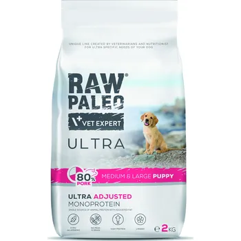 Krmivo pro psa RAW PALEO ULTRA PORK MEDIUM&LARGE PUPPY - suché granule s vepřovým masem pro štěňata středních a velkých plemen Balení.: 2 kg