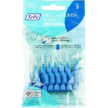 Zubní kartáček TePe mezizubní kartáčky 0,6 mm - modré 8 ks vel. 3