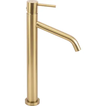 Vodovodní baterie Rea Level, vysoká umyvadlová baterie h-345, zlatá matná, REA-B6217