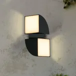 Searchlight Venkovní nástěnné svítidlo Dakota LED, černé, výška 21 cm, provedení se 2 světly černá, bílá 2 LED diody - celkem 8 W - Doprava zdarma