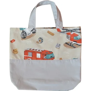 Nákupní taška Šatoli.cz Dětská nákupní taška Hasiči na béžové