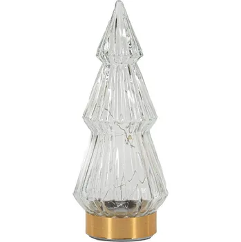 Vánoce Stromeček osvětlený 10 LED teplá bílá, sklo, 23 cm