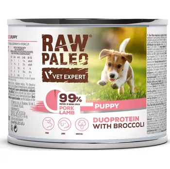 Krmivo pro psa RAW PALEO PORK&LAMB PUPPY CAN - Mokré krmivo pro štěňata vepřové a jehněčí Balení.: 200 g