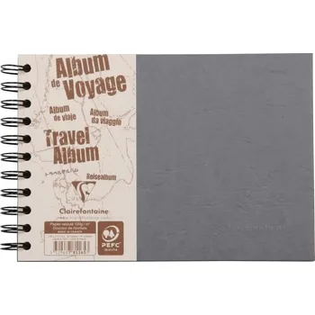 Fotoalbum Album kroužkové šedé cestovní (120;160g/m2, 40listů) 21x14,8cm