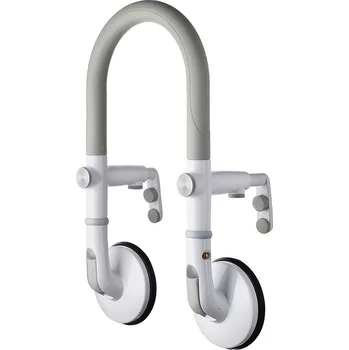 Madlo do koupelny Ridder A0260001 Podpůrné přísavné madlo na vanu, madlo pro vstup do vany s přísavkami - bílé, 120 Kg, 60 - 130 mm