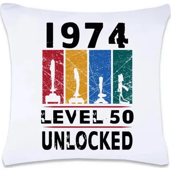 Dekorativní polštářek DOBRÝ TRIKO Polštář s potiskem Level 50 unlocked 40 x 40 cm Oboustranný tisk: NE