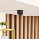 Lindby LED reflektor Nivoria, Ø 12 cm, 15 W, černý, kovový černá LED 15 W celkem - Doprava zdarma