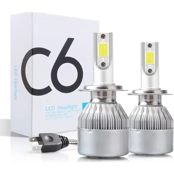 Autožárovka AKCE - C6 LED HEADLIGHT H3 6000K 36W/3800LM 12V/24V (LED žárovka do předních světlometů + ZDARMA LED CAN-BUS PARKOVACÍ ŽÁROVKA 2ks)