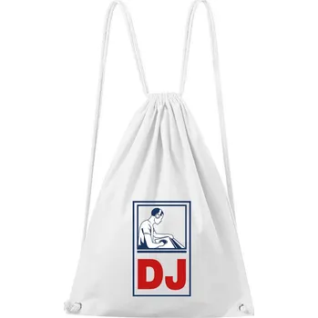 Městský batoh DOBRÝ TRIKO Bavlněný batoh s potiskem DJ Barva: Bílá