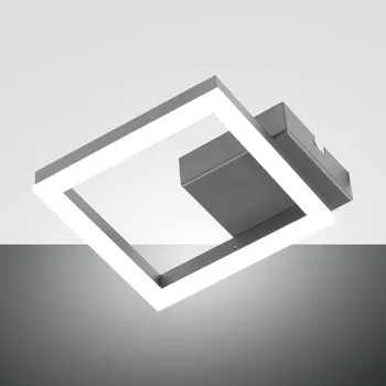 Lampička Fabas Luce LED nástěnné svítidlo Bard, zlatá barva, 17 x 17 cm, kov, stmívatelné zlatý mat LED 11 W celkem - Doprava zdarma