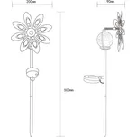 Globo LED solární zemní světlo 36576, rezavě hnědá, kov, sklo rezavá, čirá, žlutá 1 x 0,02 W LED - Doprava zdarma