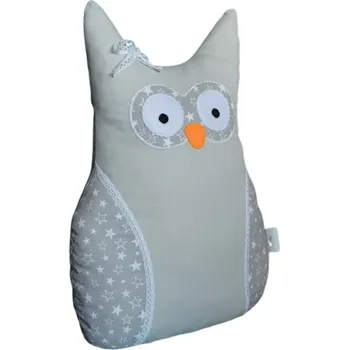 Dekorativní polštářek Šatoli.cz Dekorační polštářek Sova šedá