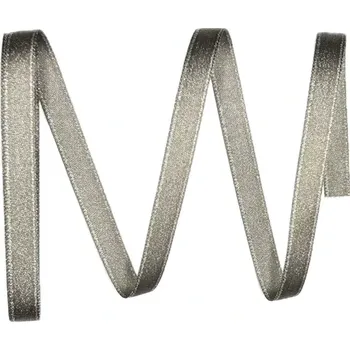 Stuha Stuha saténová STARDUST granitová 10mm x 2m (5,- Kč/m) (Stuha skládaná, saténová, granitová, oboustranná, s glitrovým efektem)