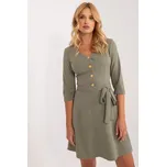Lakerta Khaki šaty s knoflíky Velikost: 42