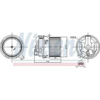 vnitřní ventilátor NISSENS 87593