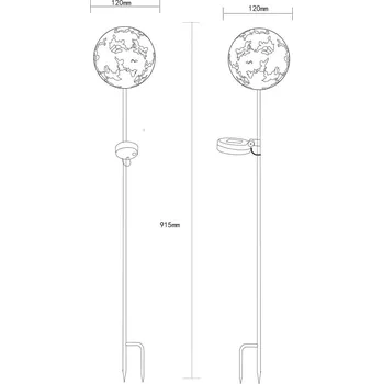 Venkovní osvětlení Globo LED solární zemní světlo 36747, globus, rezavě hnědá, kovová 1 x 0,02 W LED - Doprava zdarma
