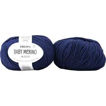 Galanterie DROPS Baby Merino 30 – tmavá modrá