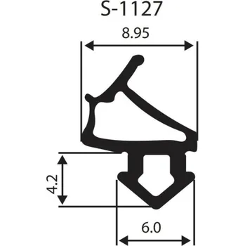 Těsnění do okna a dveří Těsnění do PVC oken, profil VEKA, křídlo, černé 1127