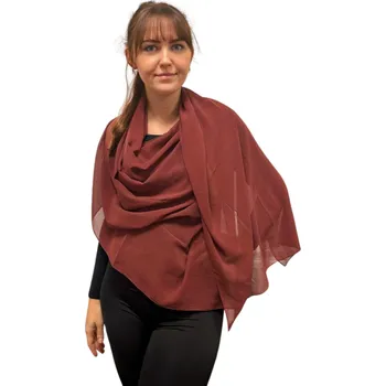 Šátek Dámský šátek 90 x 175 cm Light 23-2 hnědý