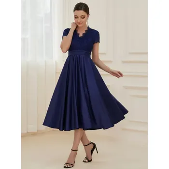 Dámské šaty Ever Pretty dámské šaty EP40400-3 modrá 4XL