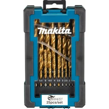 Příslušenství k vrtačce Makita D-72235 sada vrtákov 1-13mm do kovu HSS-Tin, 25 ks