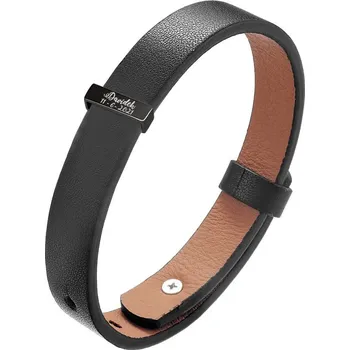 Náramek Šperky4U Personalizovaný pánský kožený náramek - OPA224