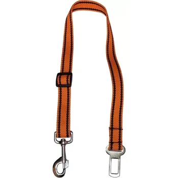 Vodítko pro psa Palkar bezpečnostní pás do auta pro velké psy 65 cm x 25 mm oranžová s páskami