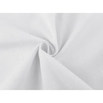 Bavlněná látka / plátno kanvas METRÁŽ - 150cm - 1 bílá