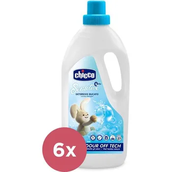Prací gel 6x CHICCO Prostředek prací dětský Sensitive 1,5 l (27 praní)