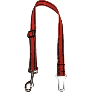 Vodítko pro psa Palkar bezpečnostní pás do auta pro velké psy 65 cm x 25 mm červená s páskami