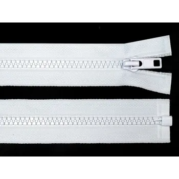 Zip Kostěný zip šíře 5 mm délka 75 cm (bundový) - 101 bílá