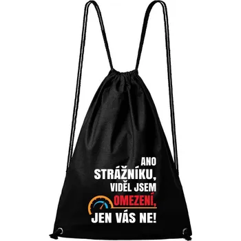 Městský batoh DOBRÝ TRIKO Bavlněný batoh Omezení Barva: Černá