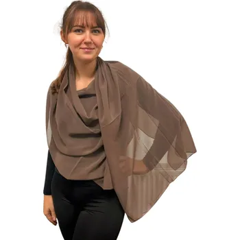 Šátek Dámský šátek 90 x 175 cm Light 23-2 tmavě béžový