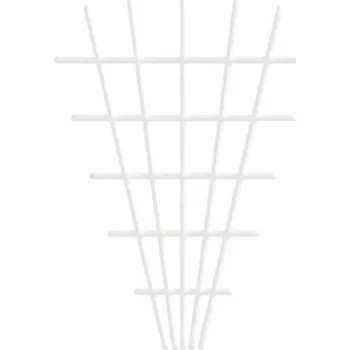 Větrací mřížka Mřížka V-tvar, 145x5x75 cm, 4 / 4,7 mm, bílá, zahradnická