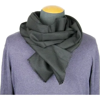 Šála Pánská šála úzká černá (Zimní pánská šála jednobarevná)