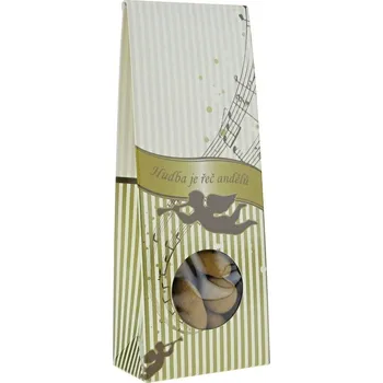 Mandle v mléčné čokoládě a skořicí "Hudba je řeč andělů" 90 g (Dárkové balení mandlí v čokoládě)