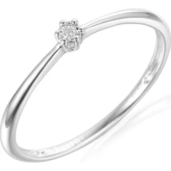 Prsten Gems, Jemný zásnubní prsten Emilie, bílé zlato s briliantem, vel. 51, prům. 16.2 mm, 585-38-1-2637.1B00.0.51.HSI1.000