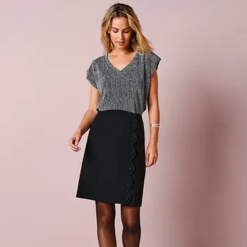 Dámské tričko Třpytivé úpletové tričko stříbřitá 46/48