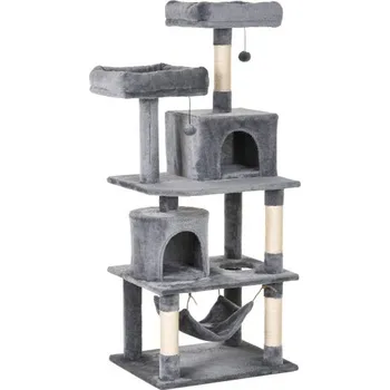 Škrabadlo pro kočky s více úrovněmi a hračkami - 60 × 50 × 145 cm