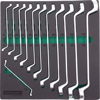 Modul pěnový - klíče očkové vyhnuté 6x7 - 30x32 mm, sada 12 ks - JONNESWAY W23112KV