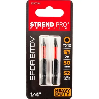 Bit Strend Pro Premium skrutkovací bit Torx, T10, 50mm, 2ks